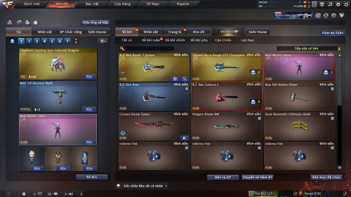 shop acc cf uy tin gia re